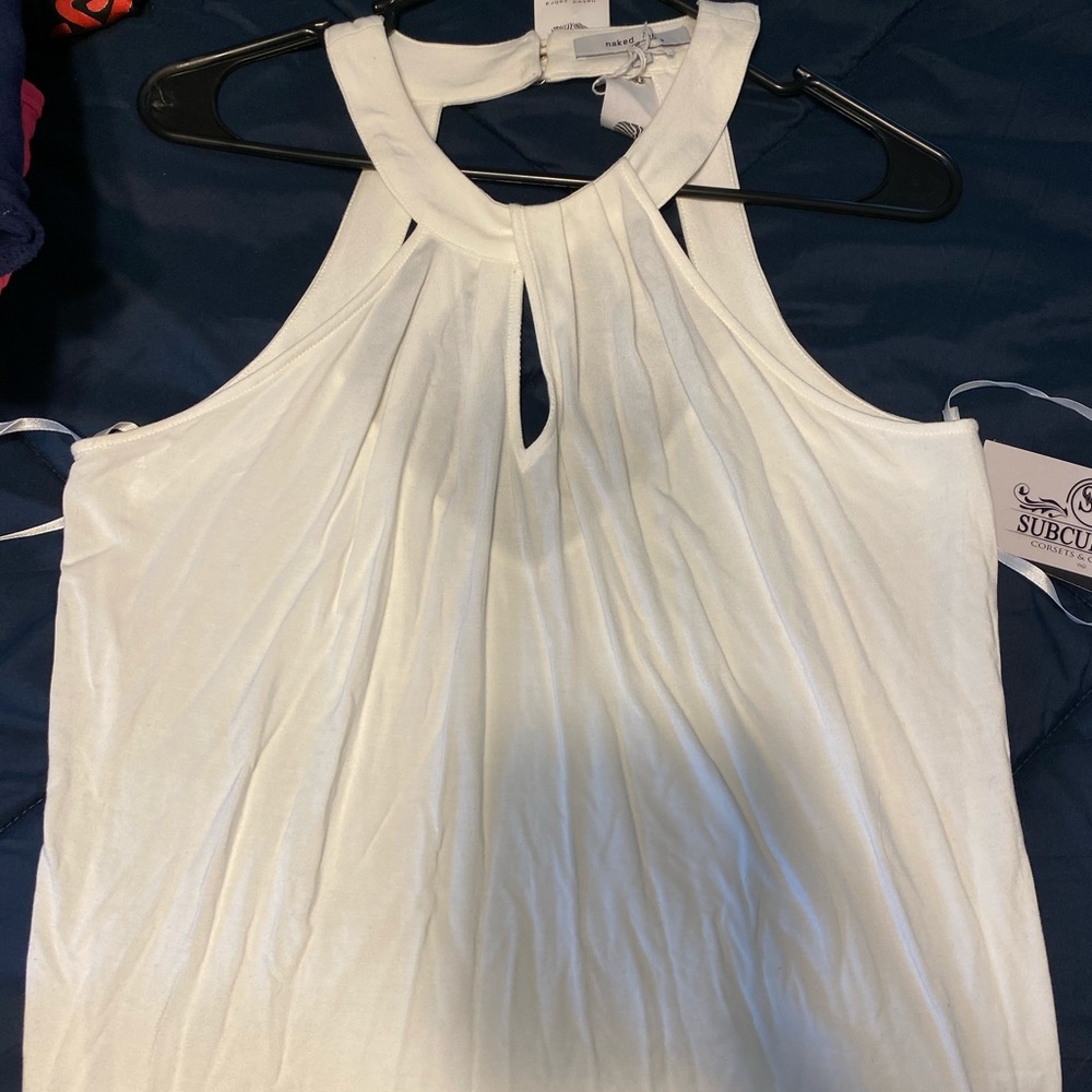 White Naked Zebra subculture blouse